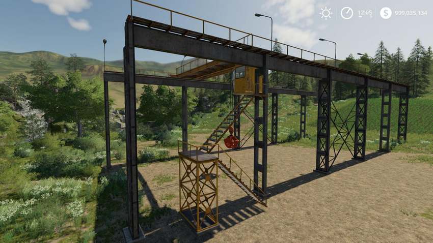 Working Rail Crane для Farming Simulator 19.