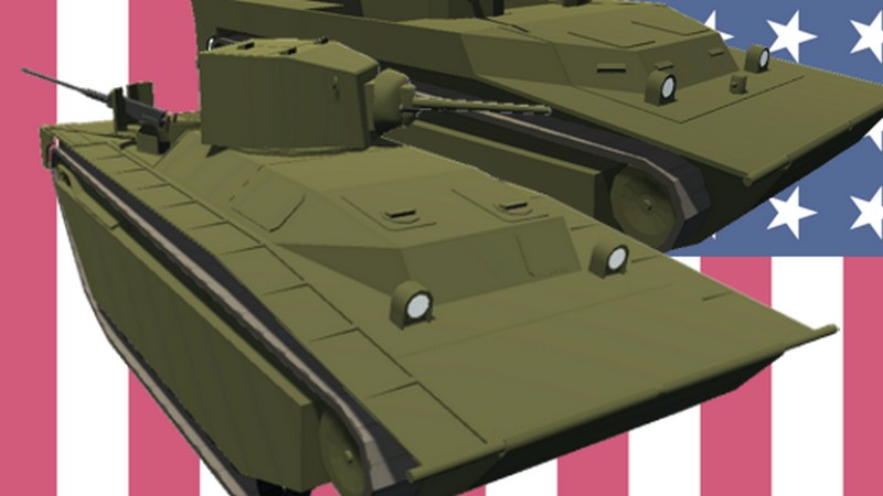 LVT-4 + LVT(A)-1 Amphibious Vehicles