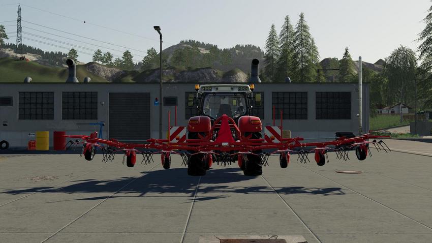 Kuhn GF8702 с наземным приспособлением