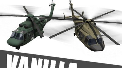 Подробнее о Vanilla+ - Transport Helicopter (Standalone, reassignable, camo)